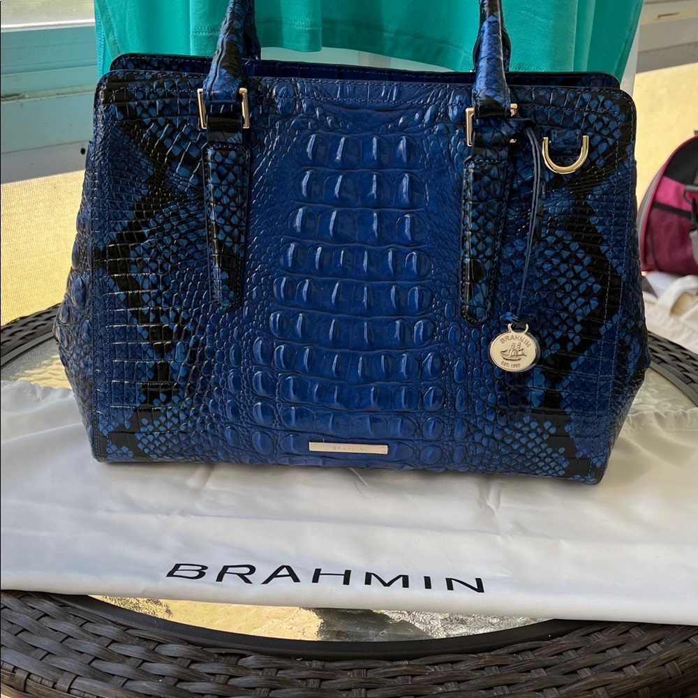 Brahmin Ombré Melbourne Croc Leather Bag